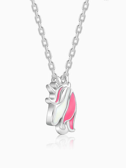 Silver Enchanting Unicorn Kids Pendant With Link Chain