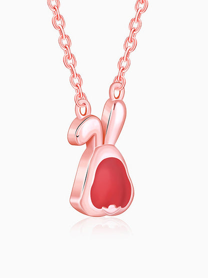 Rose Gold Bunny Kids Necklace