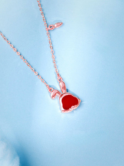 Rose Gold Bunny Kids Necklace