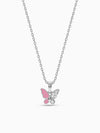 Silver Flutter In Blush Kids Pendant With Link Chain