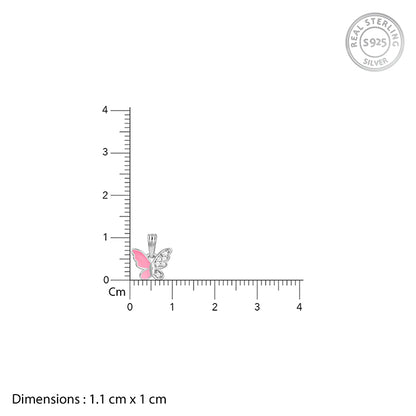 Silver Flutter In Blush Kids Pendant With Link Chain