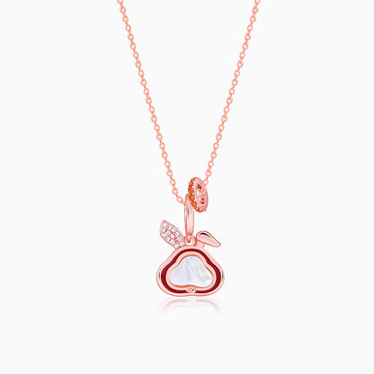 Rose Gold Bunny Kids Pendant With Link Chain