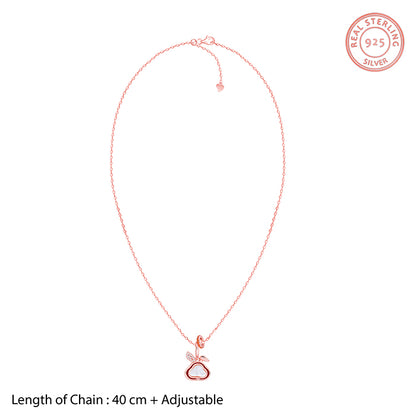 Rose Gold Bunny Kids Pendant With Link Chain