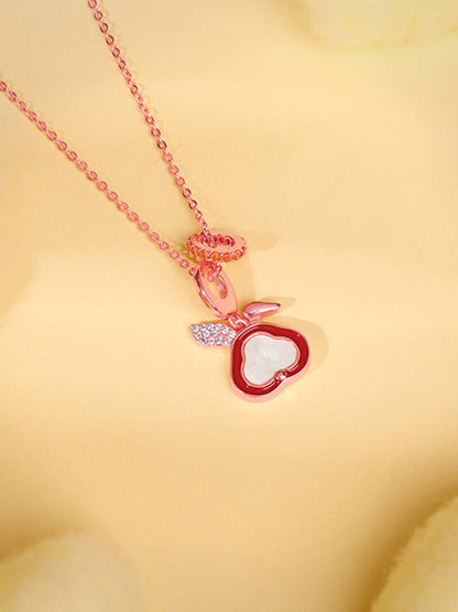 Rose Gold Bunny Kids Pendant With Link Chain