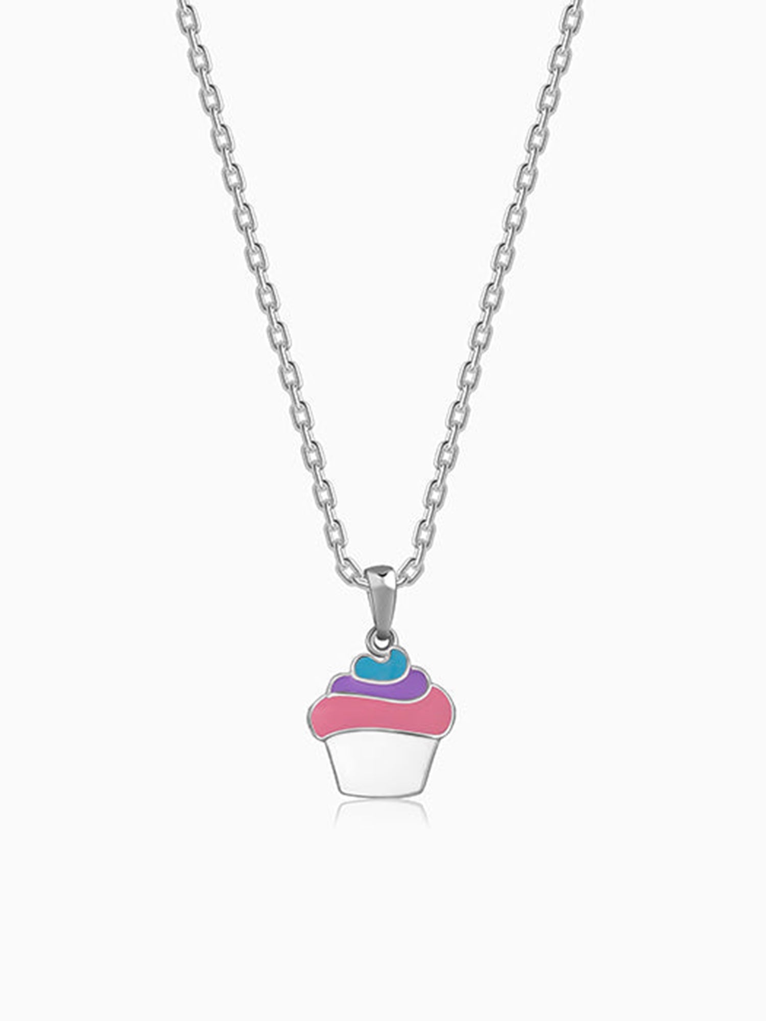Silver Sugar Pop Kids Pendant With Link Chain