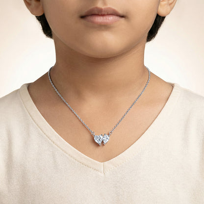 Silver Star Glow Kids Pendant with Link Chain