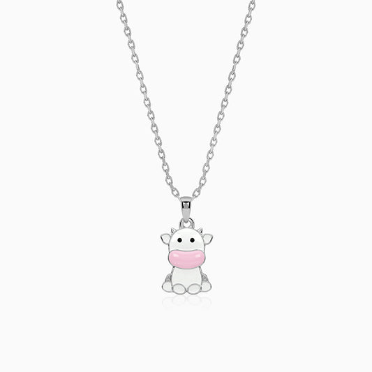 Silver Moo Magic Kids Pendant with Link Chain