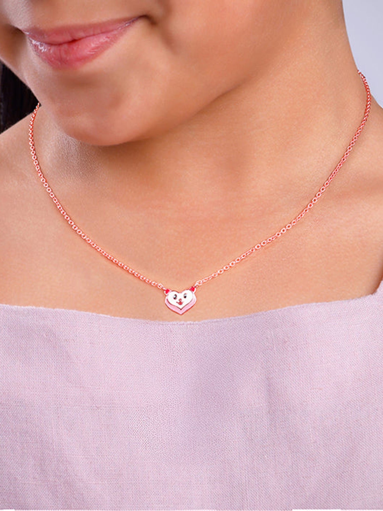 Rose Gold GIVA Boo Kids Necklace