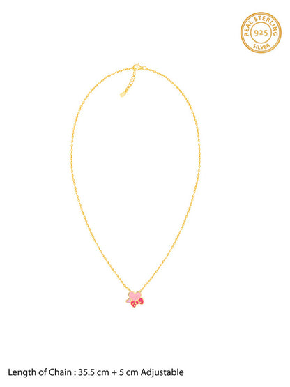 Golden Hearty Bow Kids Necklace