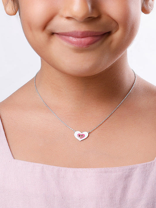 Silver HeartyPie Kids Necklace