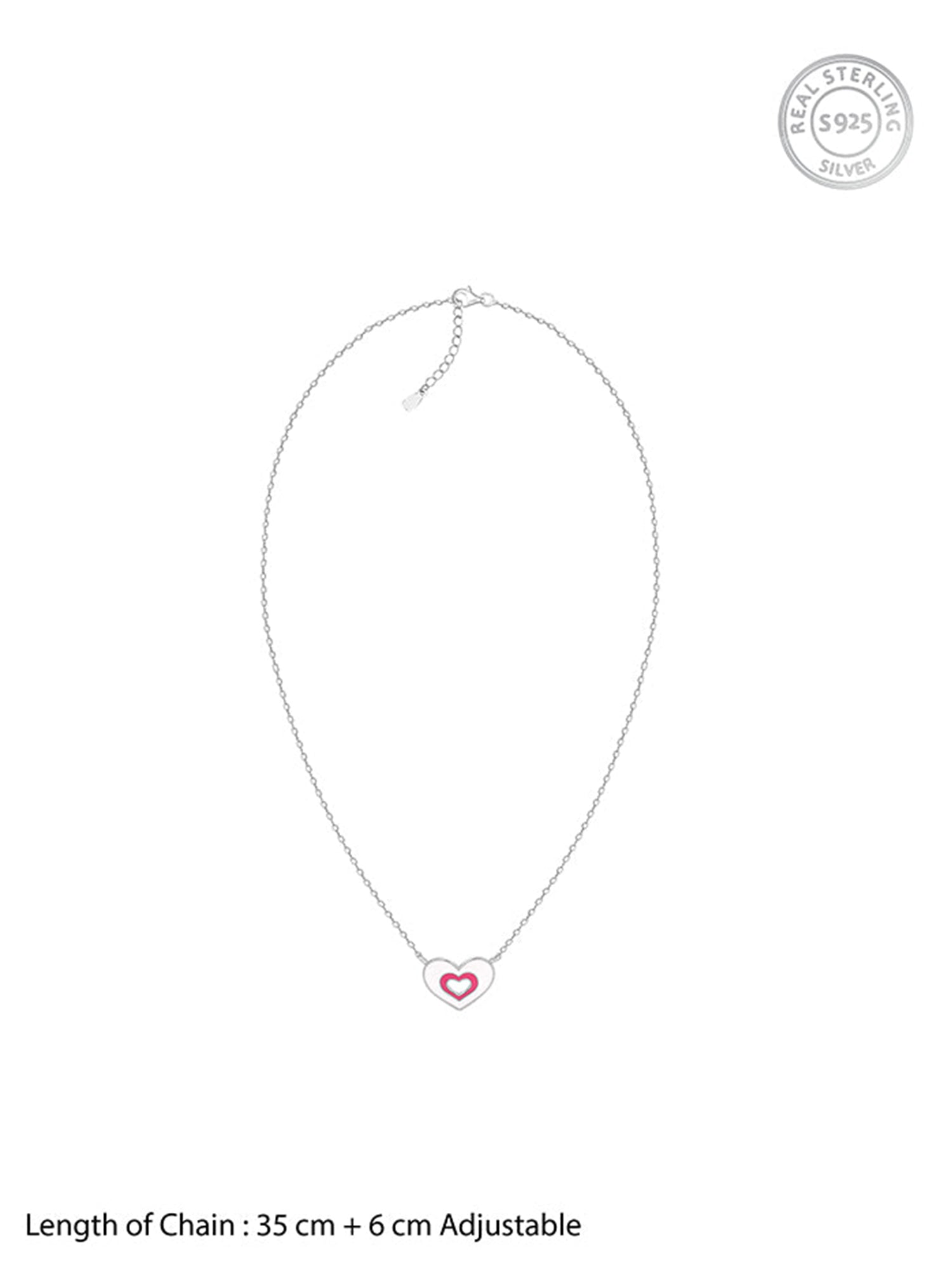 Silver HeartyPie Kids Necklace