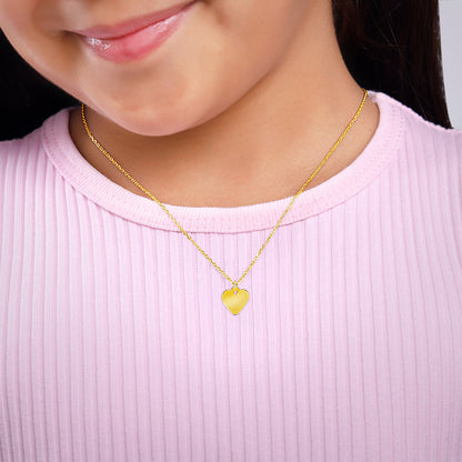 Golden Cutie Love Pendant With Link Chain