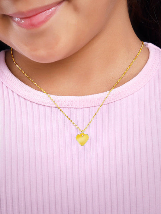 Golden Cutie Love Pendant With Link Chain