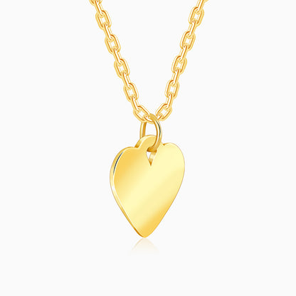 Golden Cutie Love Pendant With Link Chain