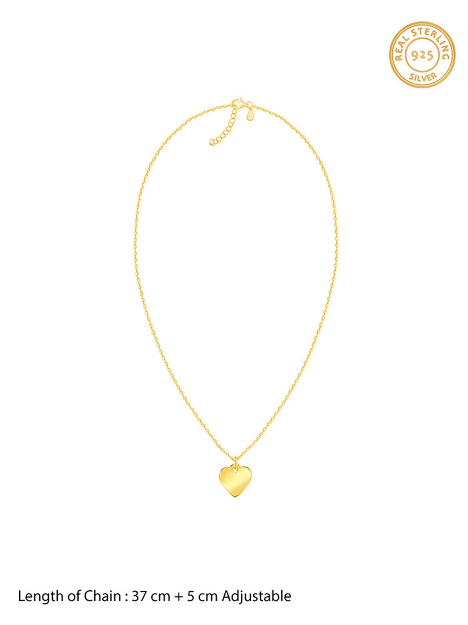 Golden Cutie Love Pendant With Link Chain