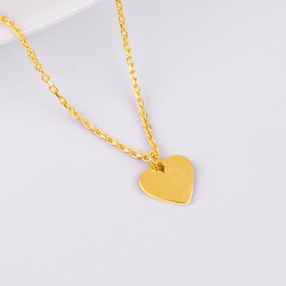 Golden Cutie Love Pendant With Link Chain