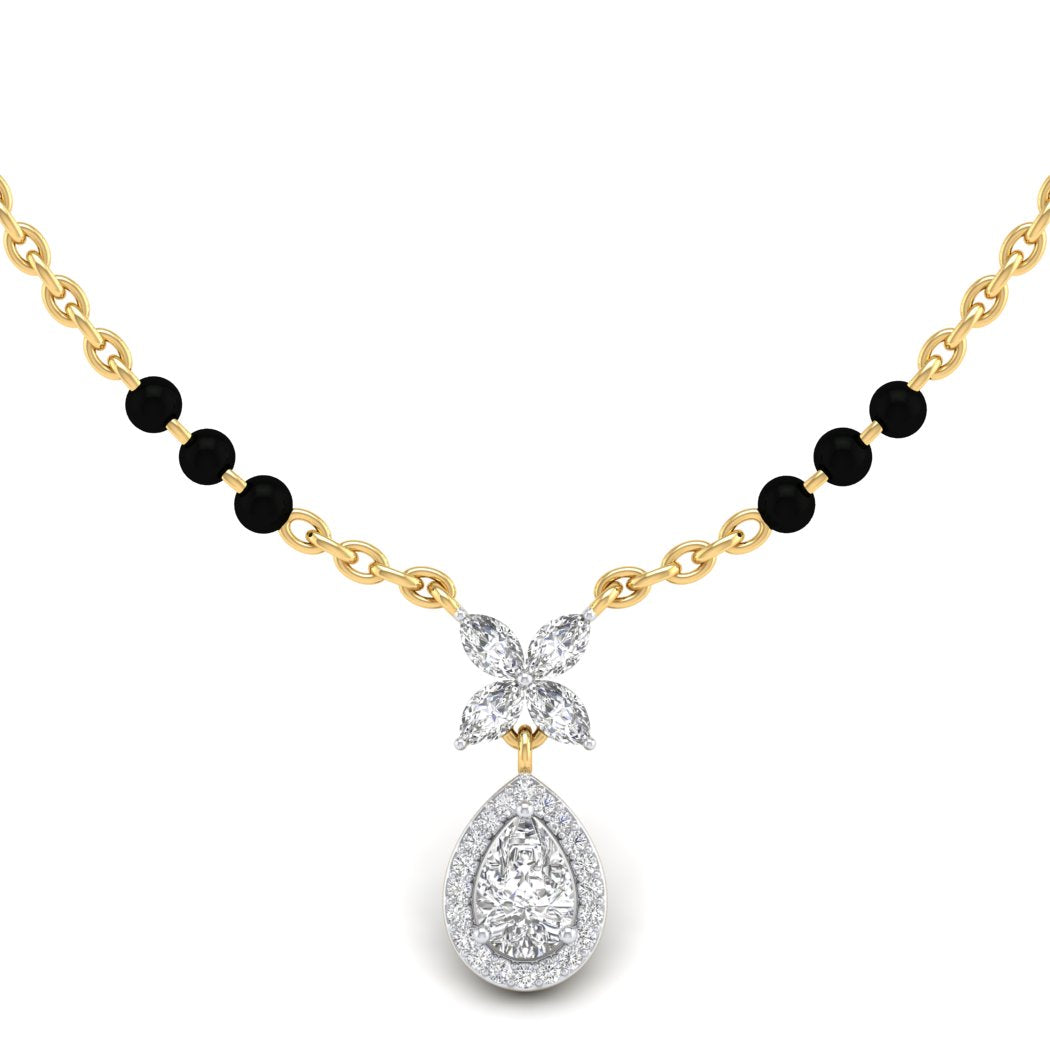 Gold Radhika Diamond Mangalsutra- Gold Mangalsutra For Women