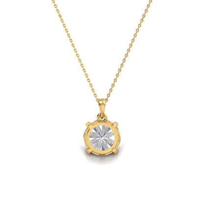 Gold Bien Solitaire Lab Grown Diamond Pendant