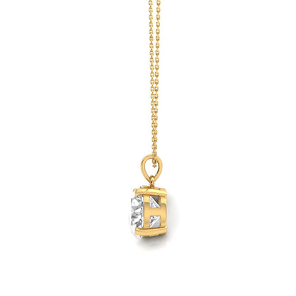 Gold Bien Solitaire Lab Grown Diamond Pendant