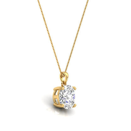 Gold Bien Solitaire Lab Grown Diamond Pendant