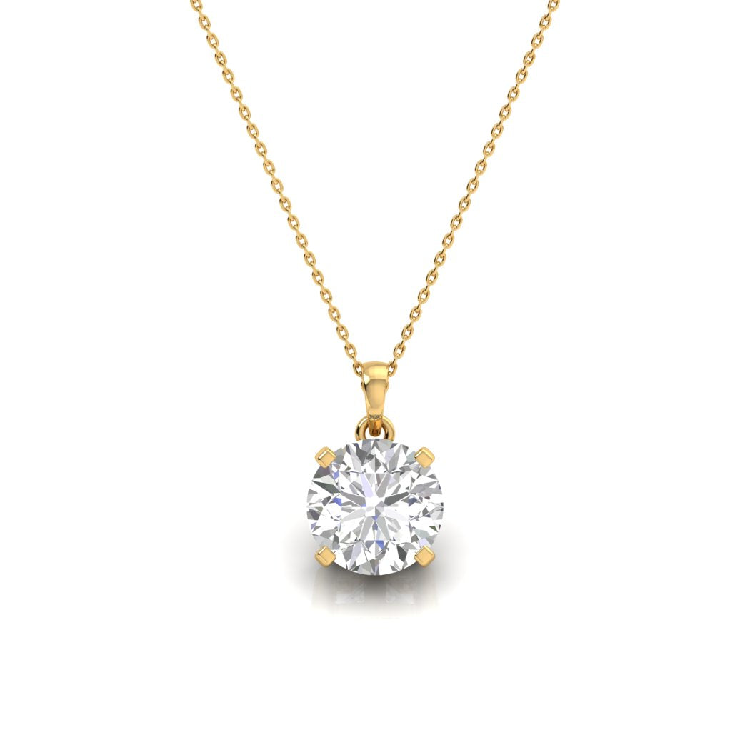 Gold Bien Solitaire Diamond Pendant- Gold Pendant For Women
