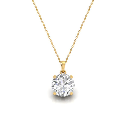 Gold Bien Solitaire Diamond Pendant- Gold Pendant For Women