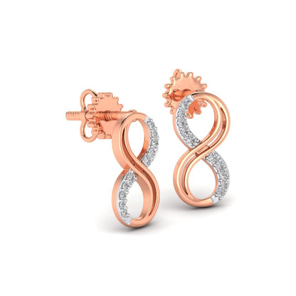Rose Gold Infinite Joy Diamond Earrings
