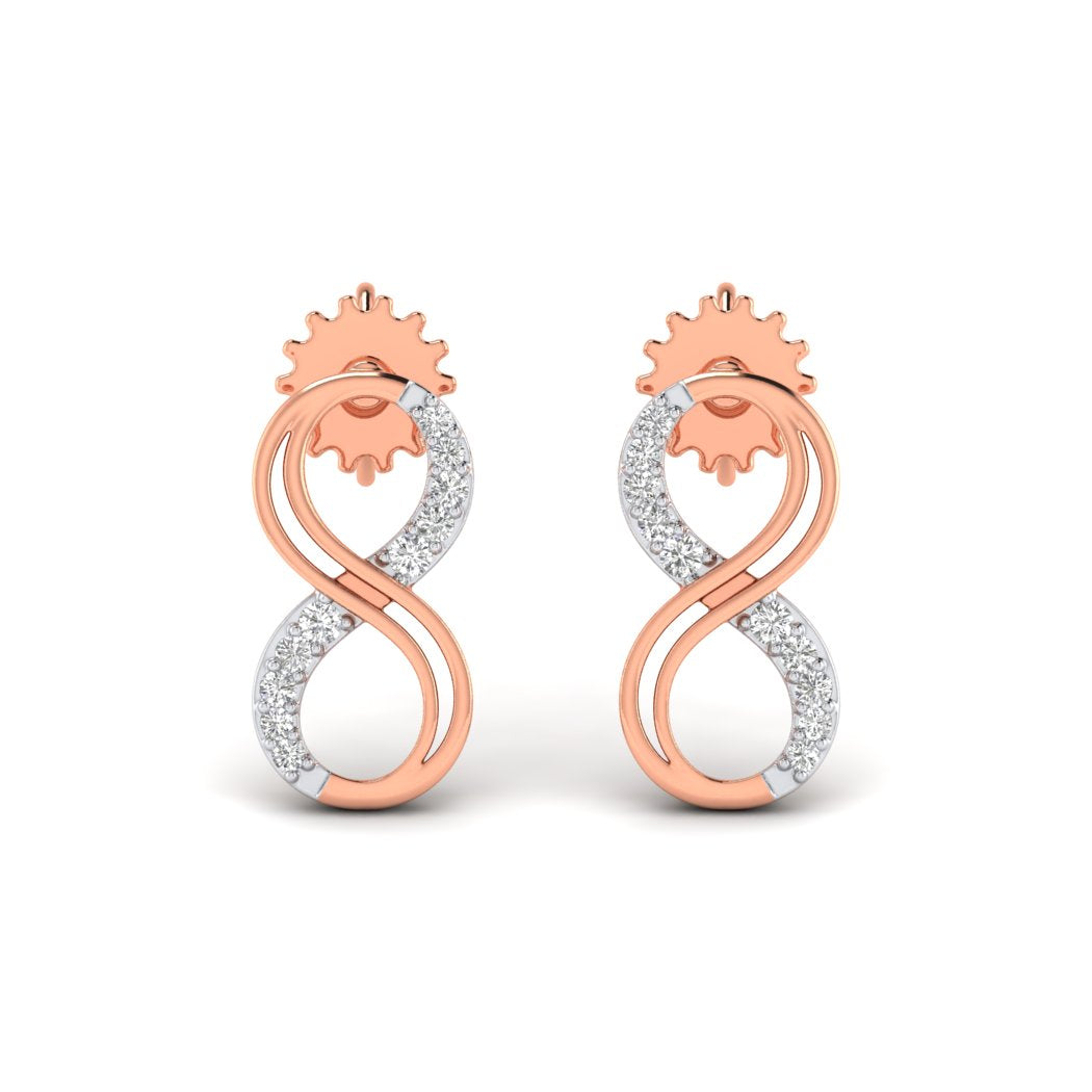 Rose Gold Infinite Joy Diamond Earrings- gold earrings for women
