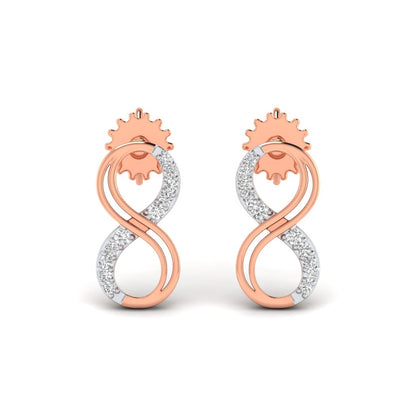 Rose Gold Infinite Joy Diamond Earrings- gold earrings for women