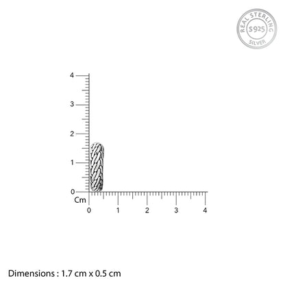 Oxidised GeoGlint Hoop Earring For Him