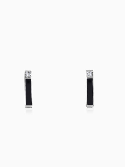 Silver Line Loop Earring For Him