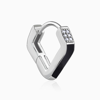 Silver Line Loop Earring For Him