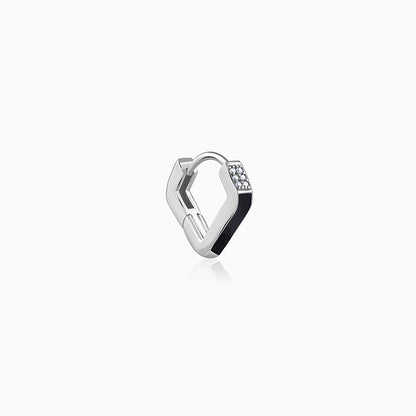 Silver Line Loop Earring For Him
