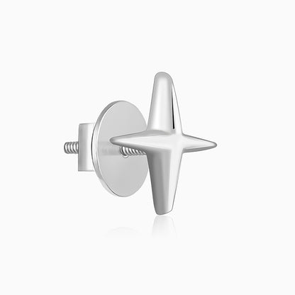 Silver X Stud For Him