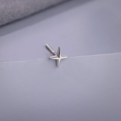 Silver X Stud For Him