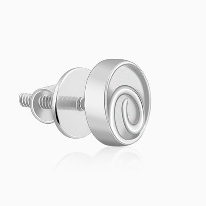 Silver Whirl Stud For Him