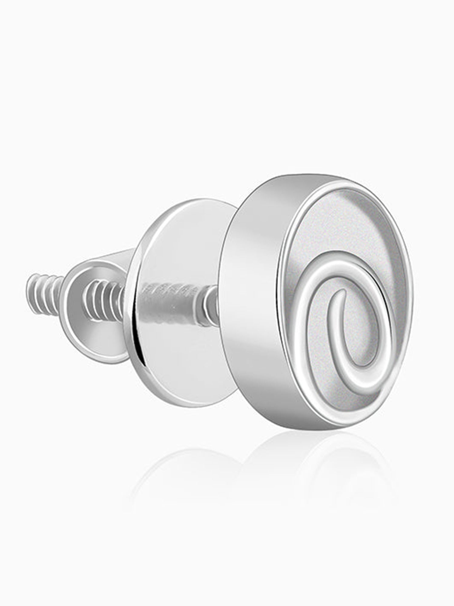 Silver Whirl Stud For Him