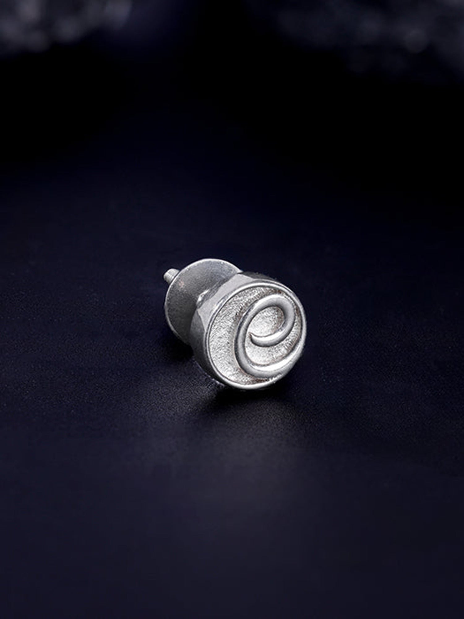 Silver Whirl Stud For Him