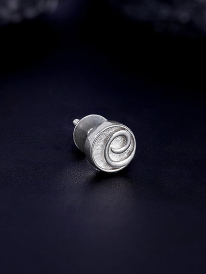 Silver Whirl Stud For Him