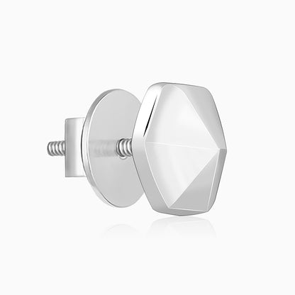 Silver Hexile Stud For Him