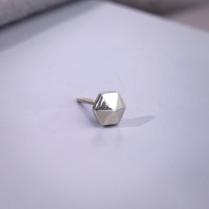 Silver Hexile Stud For Him