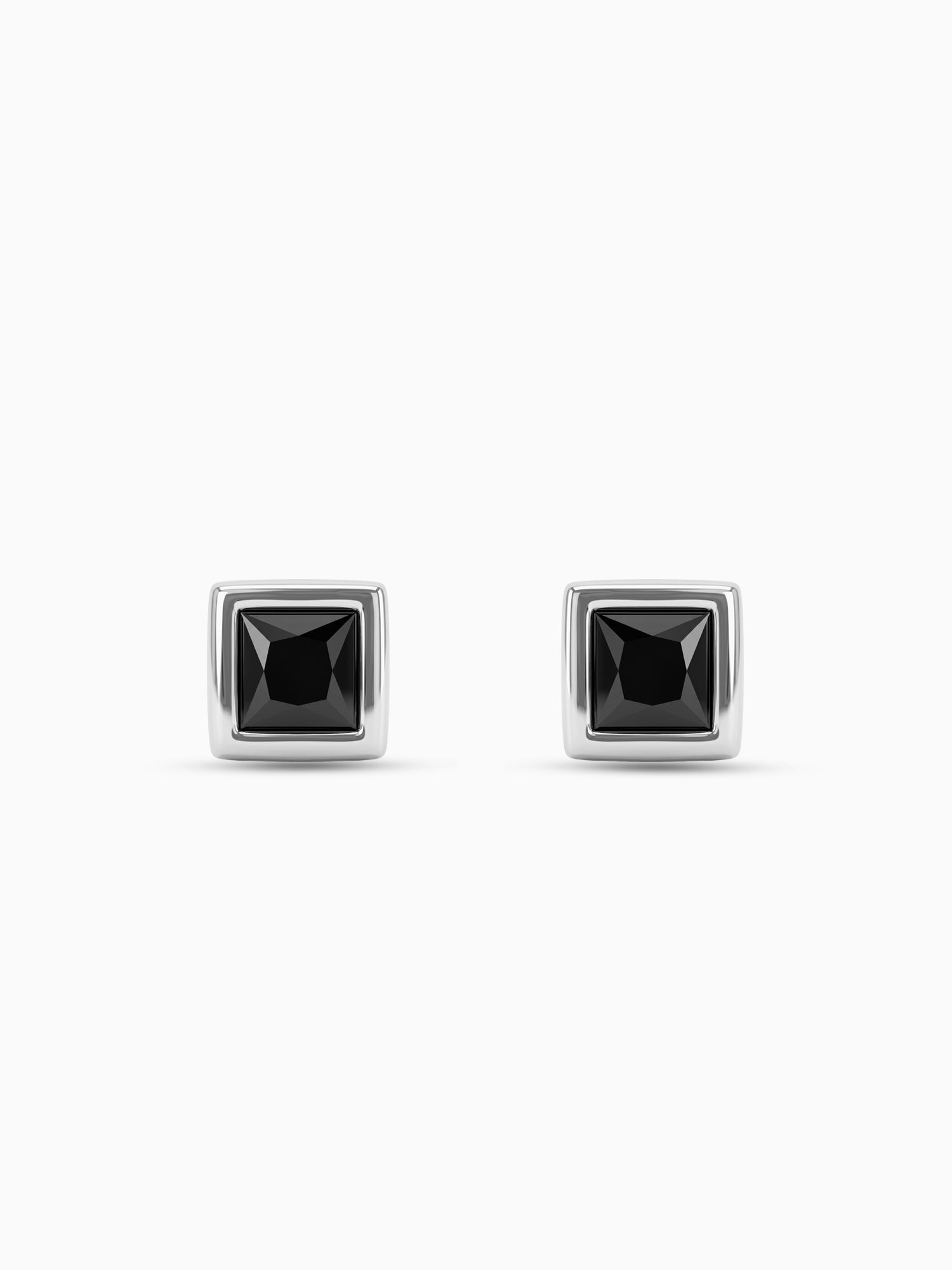 Silver Kinda Cube Stud For Him