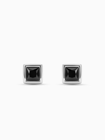 Silver Kinda Cube Stud For Him