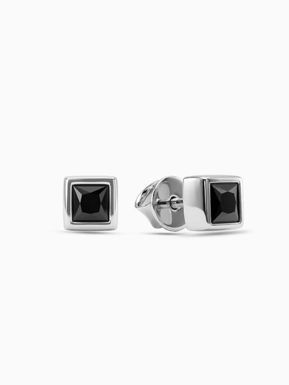Silver Kinda Cube Stud For Him