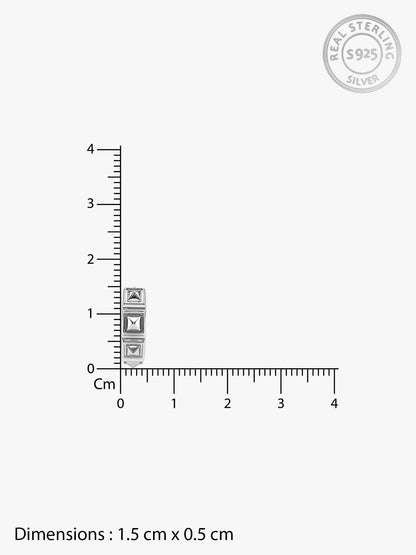 Silver Spike Hoop Earring For Him