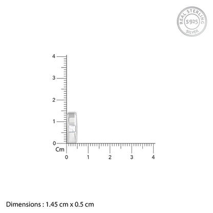 Silver Ice Hoop Earring For Him