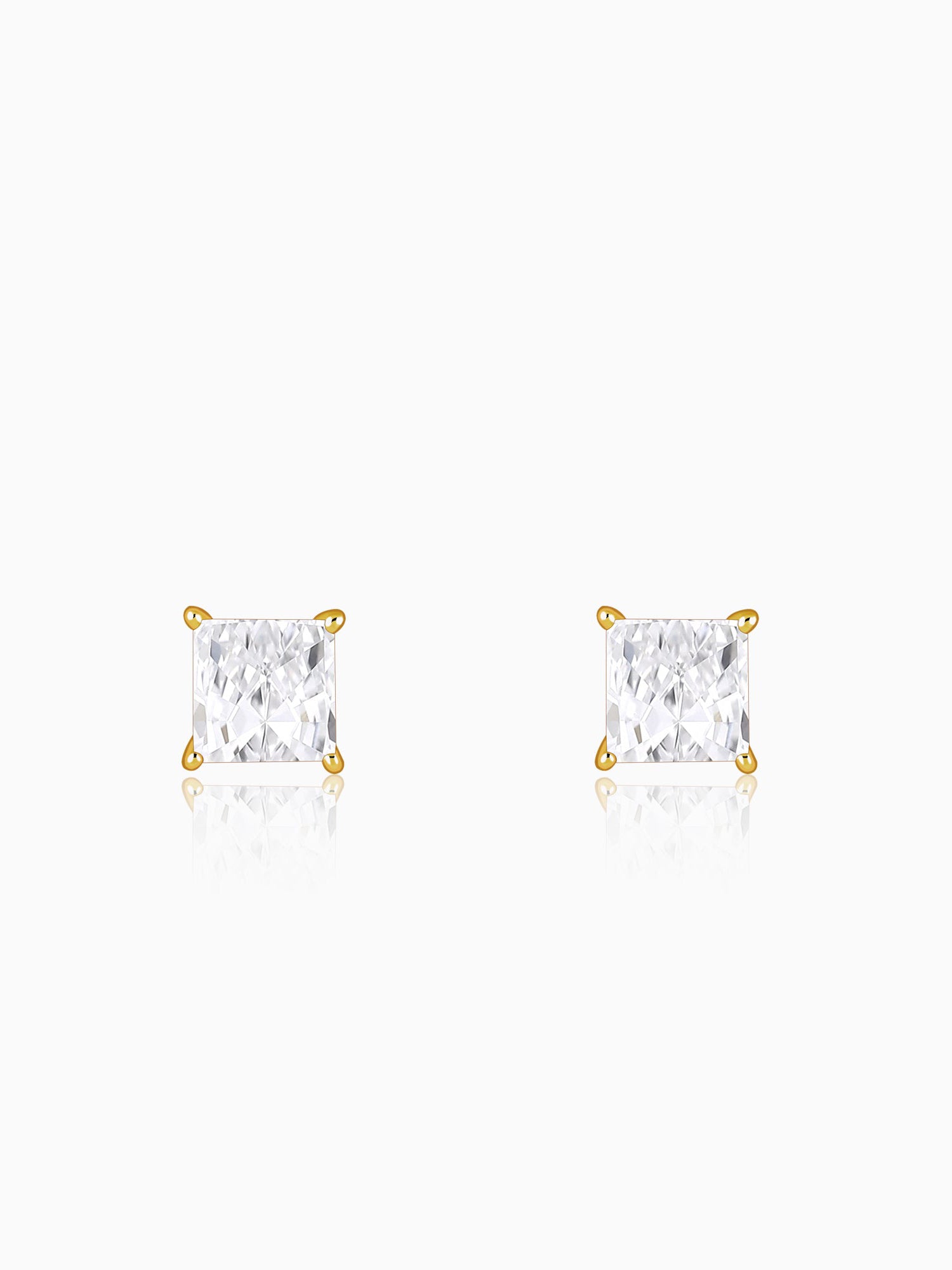 Golden Classy Zirconia Stud For Him