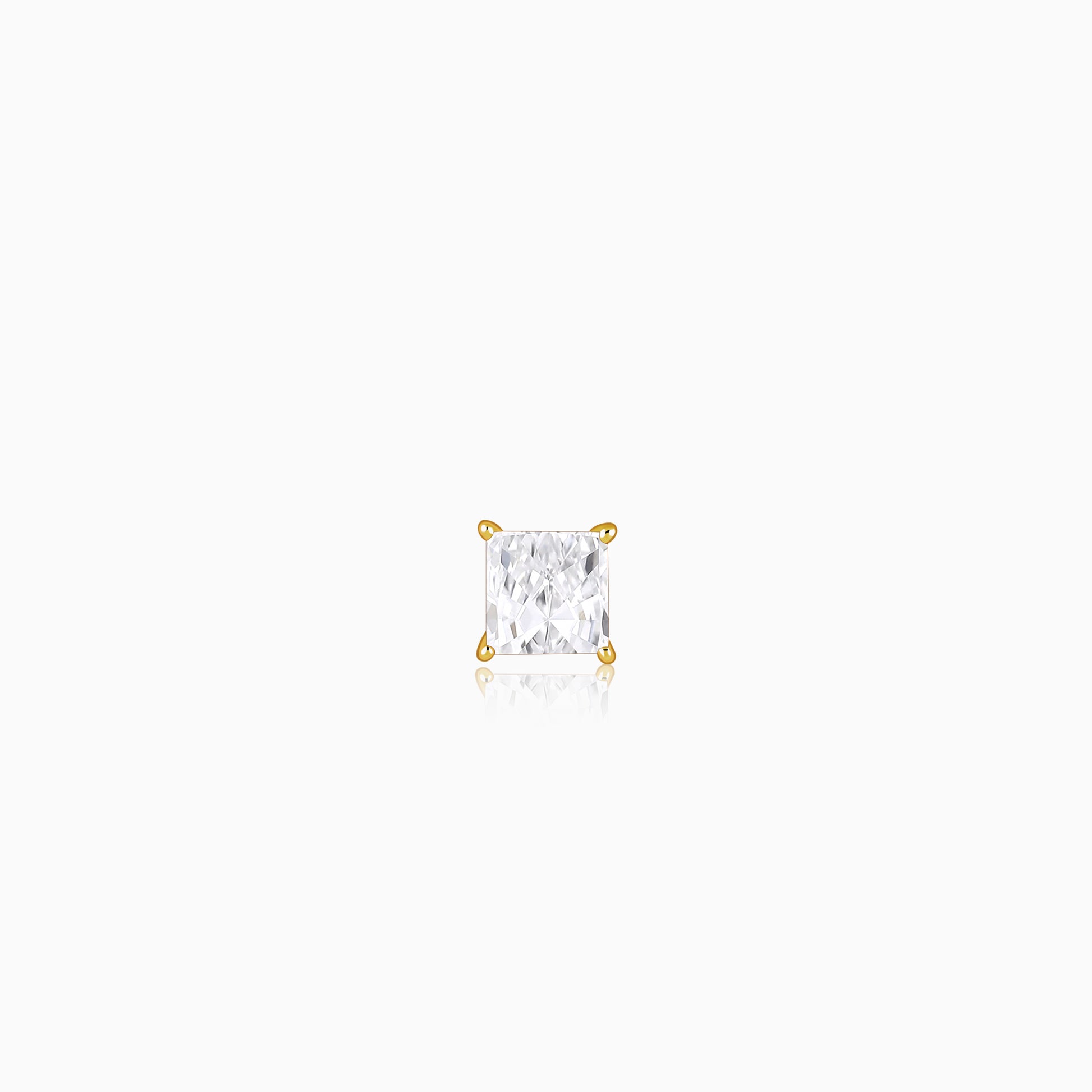 Golden Classy Zirconia Stud For Him