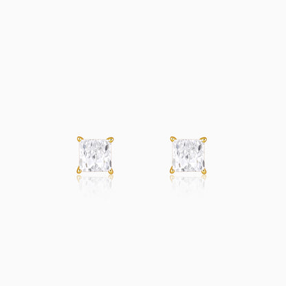 Golden Classy Zirconia Stud For Him