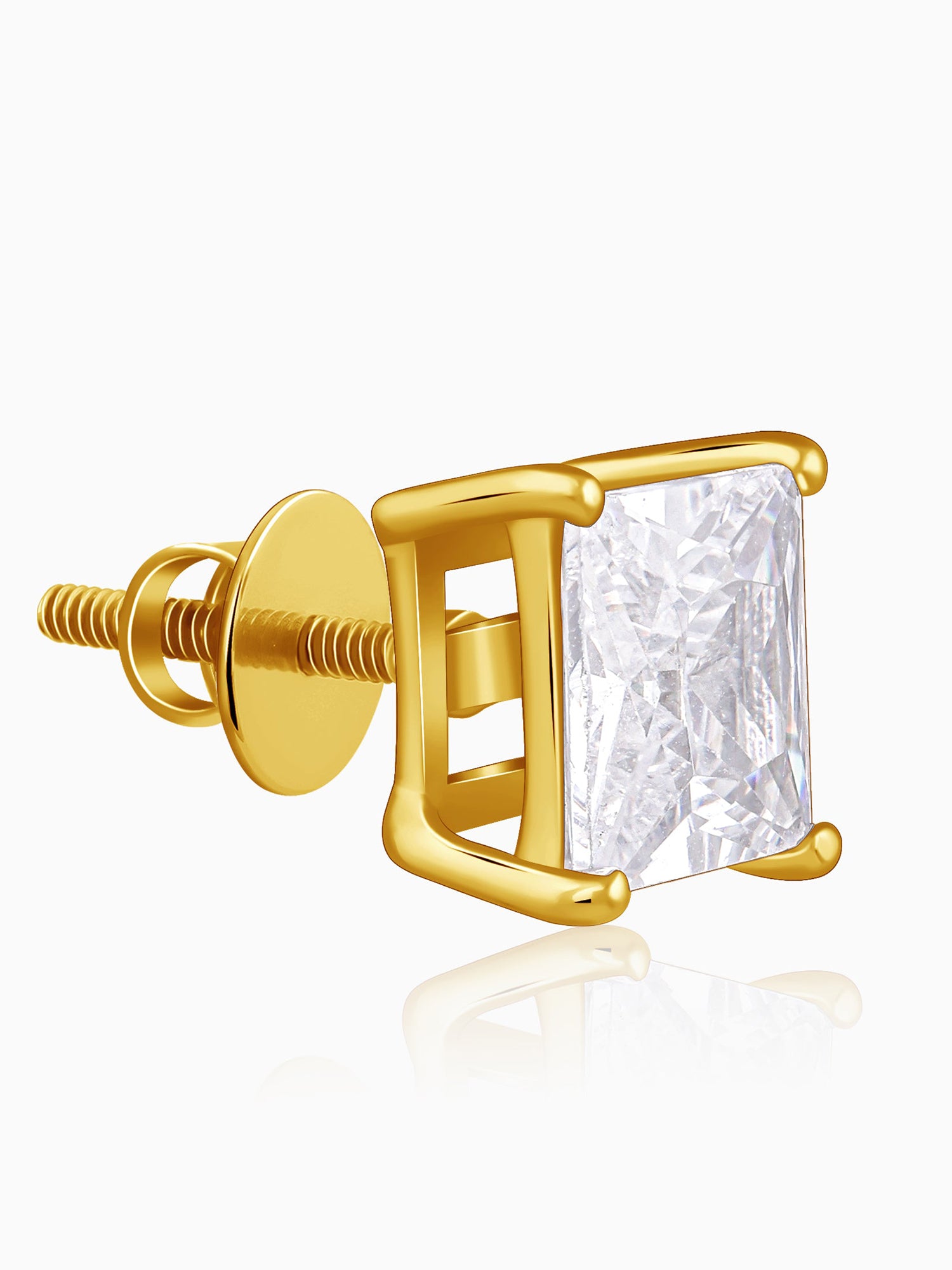 Golden Classy Zirconia Stud For Him